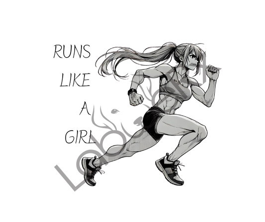 RUNS LIKE A GIRL - Art Download Only